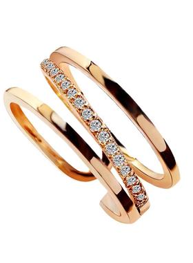 ins镶钻开口日韩风学生食指环