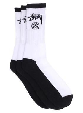 多色现货STUSSY Stock Crew Socks经典双圈logo高帮袜子街头男女