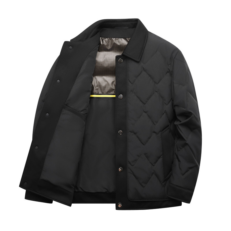 恒源祥商务休闲衬衫领羽绒服