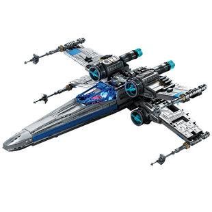 儿童益智拼装宇宙飞船模型积木机械太空战机玩具男孩飞机拼图礼物