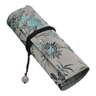 包邮一叶知秋手作 钢笔笔帘夜鸣手工钢笔收纳包笔帘古风卷笔袋