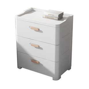 塑料床头柜简约现代收纳柜抽屉式简易储物柜卧室家用床边小型柜子