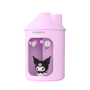 新年礼物库洛米双喷加湿器小型迷你家用轻音办公室桌面上卧室学生宿舍空气香薰机充电便携式空调房氛围夜灯女