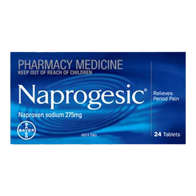 Naprogesic拜耳Bayer痛经小蓝片萘普生女性姨妈止痛痛经药缓释片