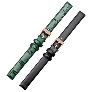 适用小绿表带罗拉手表表带女士真皮原装品质意大利进口牛皮