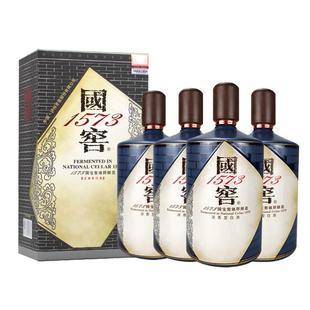 国窖1573 官方旗舰店 书香门第整箱55度1L*4 浓香型白酒 过节送礼