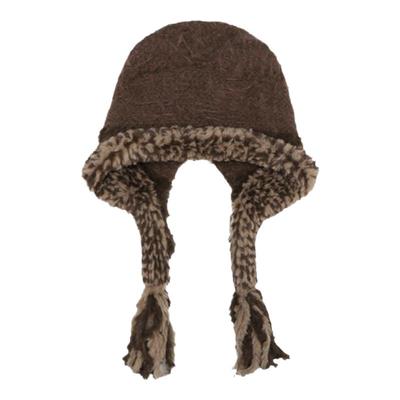 毛边护耳帽子猫耳朵显脸小针织帽