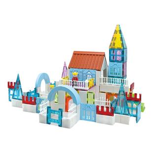 磁性砖块盖房磁性泥瓦匠彩窗磁力片儿童拼装益智拼插砖块积木玩具