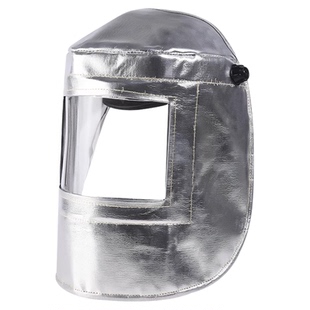 炉前工防护面罩面具铝箔隔热阻燃披肩耐高温隔热冶炼冶金炼钢防火