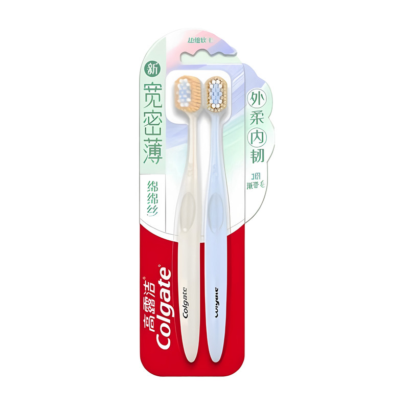 高露洁3支装超密蓬蓬丝牙刷