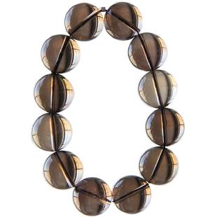 天然茶水晶手串手链茶晶烟晶男女全晶体天然水晶