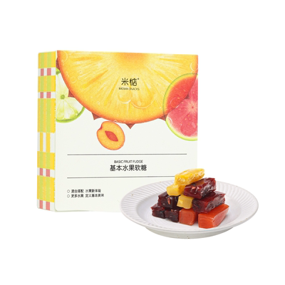 米惦基本水果软糖树莓芭乐柠檬桑葚味办公室休闲网红糖果解馋零食