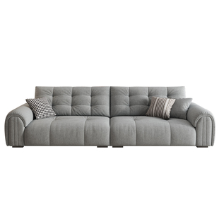 凯佑2025年新款简约现代雪尼尔棉麻沙发奶油风格意式轻奢布艺沙发