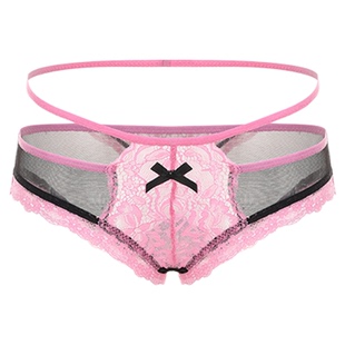 「LA」软曼巴莉*原创性感甜美蕾丝纯欲低腰交叉蝴蝶结三角内裤女