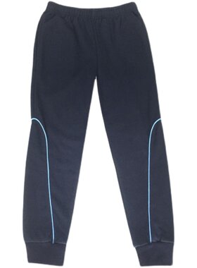 兰州华侨全棉天蓝细条束口校服裤