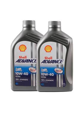 壳牌爱德王子U能量劲擎摩托车机油全合成SN 10W-40进口发动机2L