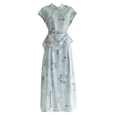 禅意两件套女夏松弛感清雅套装裙