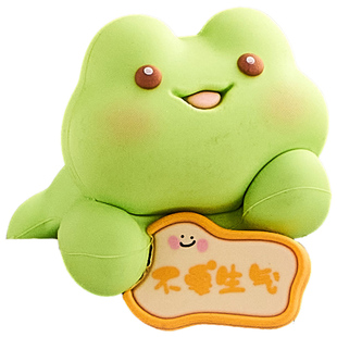 可爱小动物莫生气电脑趴趴摆件显示器情绪稳定办公室工位装饰礼物