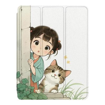 猫咪女孩新款平板保护套