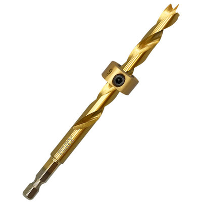 六角柄镀钛三尖麻花钻高硬度打孔