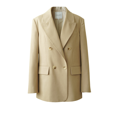 popchrio法式休闲宽肩西装外套