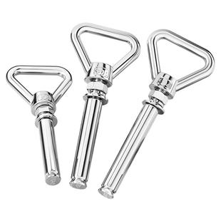 304不锈钢膨胀螺丝带环带圈加长万能三角拉爆吊环膨胀螺栓M8M10m