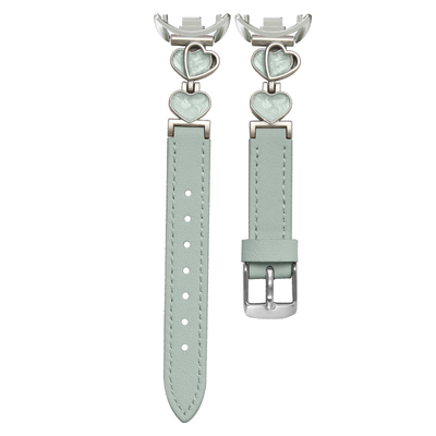 学长家新款滴胶双心皮质女生表带