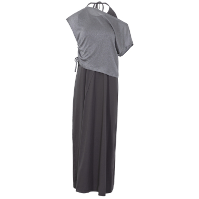 BLANCORE罩衫挂脖针织连衣裙