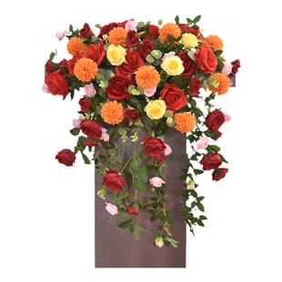 活动演讲发言讲台花仿真假花主席台布置台花迎宾区商务会议室摆花