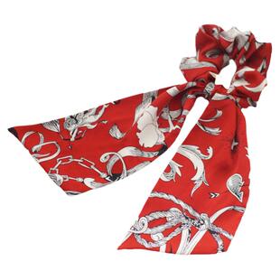 包邮原创发饰复古大牌风牡丹花朵绸缎发圈飘带发绳汉服头饰OL头花