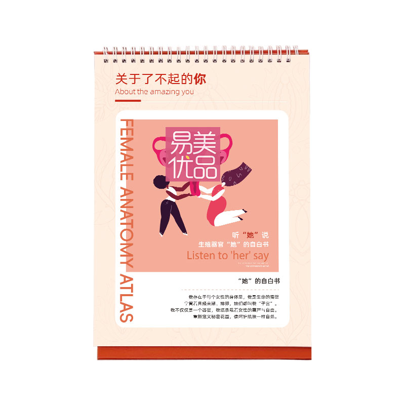 美容会所月子中心品项运营台历女性V密保养产康护理医患沟通图谱