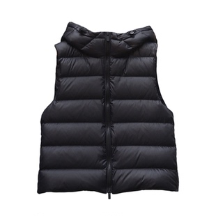 高端白鸭绒轻薄连帽羽绒马甲女短款背心简约百搭内搭外穿马夹外套