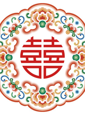 2026新款婚礼喜字装饰窗花静电贴