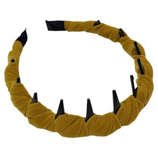 AhuaAhuaya秋冬韩版甜美时尚彩色丝绒倒插梳发箍高颅顶带齿头箍