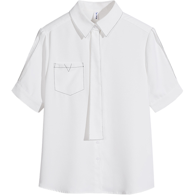 璐丝百丽领带薄款夏天职业装衬衫