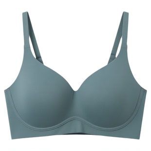 泰国华歌尔无痕侧收大胸显小无钢圈全罩杯薄杯光面防震内衣WB5X21