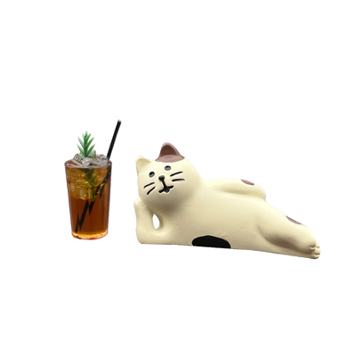 【治愈系冰咖啡】悠闲小猫摆件