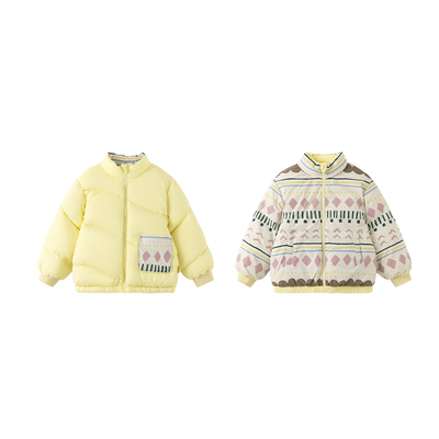 papa爬爬冬季儿童羽绒服两穿保暖