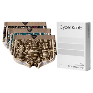 CyberKoala复古印花纯棉男士平角内裤舒适大码四角短裤衩2025新款