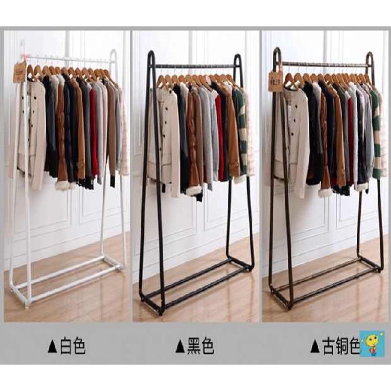 包邮晾衣架加粗加厚室内晒架阳台挂衣架落地铁艺折叠晾衣架单杆式