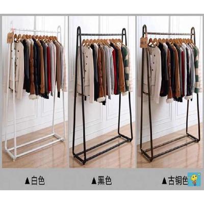 包邮晾衣架加粗加厚室内晒架阳台挂衣架落地铁艺折叠晾衣架单杆式