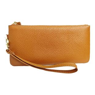 头层牛皮手拿包女手机包大容量零钱包长款多功能软皮夹真皮手抓包