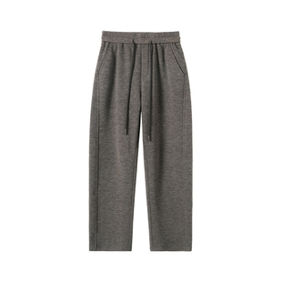 NYHSUGOO/南乙冬季斜纹松紧腰奥粒绒加厚窄版卫裤55037男士直筒裤