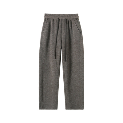 NYHSUGOO/南乙冬季斜纹松紧腰奥粒绒加厚窄版卫裤55037男士直筒裤