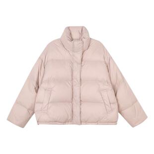 纯色立领短款加厚羽绒棉服女2026秋冬季新款宽松韩版显瘦保暖外套