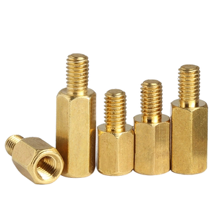 M2.5M3六角单头铜柱螺丝固定柱单通铜螺柱内外牙主板线路板隔离柱