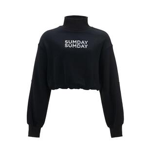 Sumday 半高领卫衣女款运动休闲长袖T恤健身训练上衣早春卫衣
