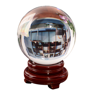 水晶球摆件透明白圆球玻璃客厅办公桌玄关家居装饰品拍照摄影道具