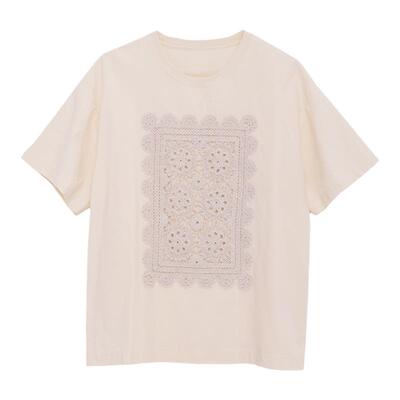 商场同款设计师短袖READ_ME绣花