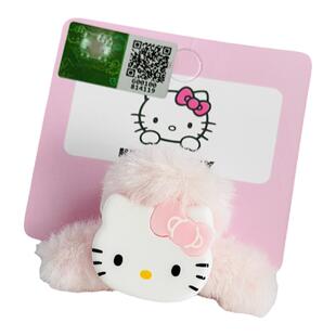 三丽鸥头饰秋冬毛绒小号抓夹发夹凯蒂猫发抓可爱少女公主头刘海夹